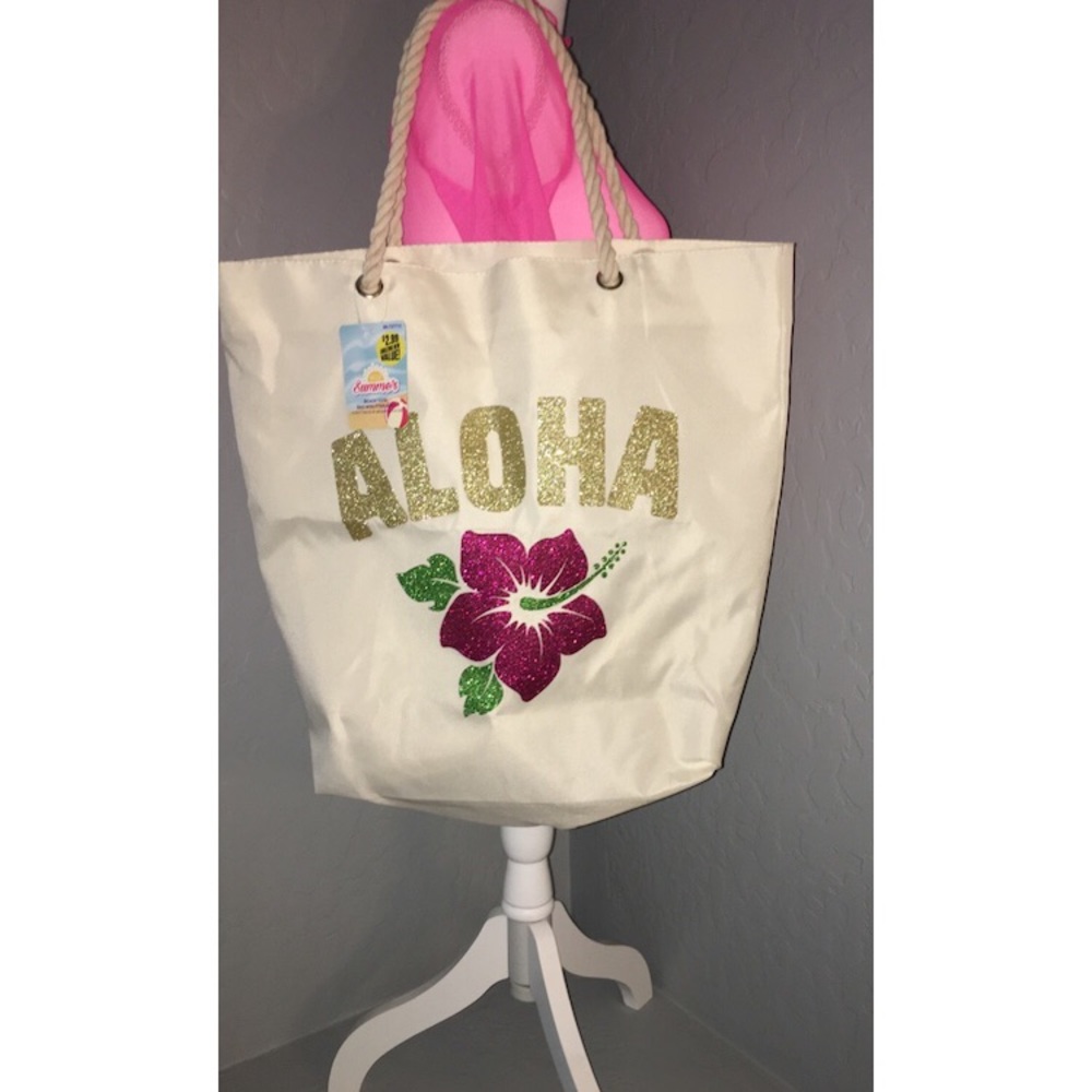 Aloha beach tote bag